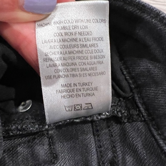 RE/DONE 90’s originals ultra high waisted skinny distressed black jeans size 26 - Picture 4 of 15